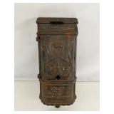 Antique Early 1900s Cast Iron Mount Mailbox