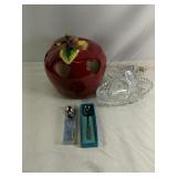 Light Up Apple, Candy Dish And 2 collection
