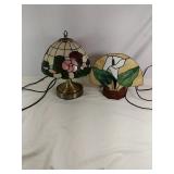 Resin Tiffany Style Lamp With A Handmade Lilly