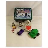 6 Small Vintage Toys Includes Mickey Mouse,