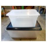 Two Lidded Storage Containers Measure From 23"-