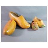 Decorative Wooden Cloggs, Smaller Set Stamped