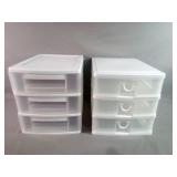 Two 3 Drawer Storage Containers Measure From 10"-