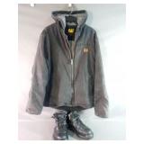Size Large CAT Denim Lined Jacket with Harley