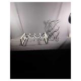 Wine racks 2 grey are stackable and Black is a