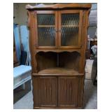 Eye-catching Corner Cabinet with Amber Tinted