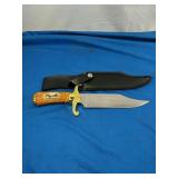 Stunning Szco Twin Deer Bowie Knife With Sheath