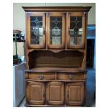 2-Piece Buffet/Hutch/China Cabinet Measures 80" x