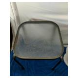 Glass & Metal Accent Table Measures Approximately