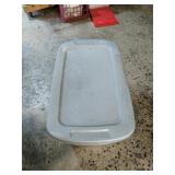 Tote With Lid Plus Saws, T-square, Chalk Line And