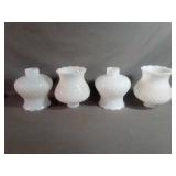 Vintage Milk Glass Hobnail Lamp Shades