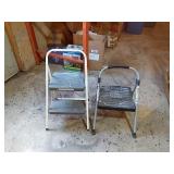 Two Cosco Folding Stools One Step And Two Step