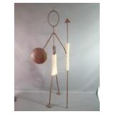 Metal and Rope Art Figurine Measures 30.5" Height