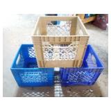 Three Standard Size Milk Crates