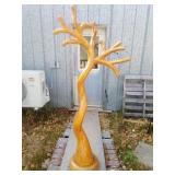Gorgeous Hand Carved Style Wood Coat Tree