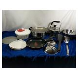 Kitchen Lot Includes Soup Pot With Lid, T- Fal