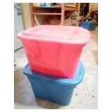 Two Lidded Storage Totes