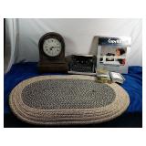 Miscellaneous Lot Includes Wooden Mantle Clock