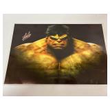 Hulk laminated picture with facsimile signature