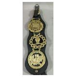 Vintage Horse Brass Heavy Leather Martingale