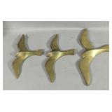 Vintage Set Of Three Brass Flying Seagulls Wall