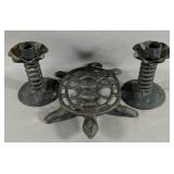 Iron Lot Includes Black Cast Iron Turtle Planter