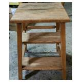 Cool Vintage Wooden Step Stool Measures