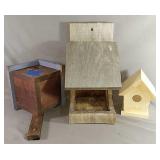 Feathered Friends Lot Includes Two Wooden