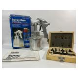 Spray Gun and Router Bit Set