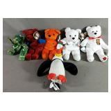 Beanie Baby Lot Includes Three Salvino