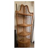 Beautiful wicker corner shelf- 2ft x 16in x 6ft