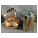 Two Antique Copper Kettles