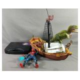 Boys Lot Includes Pirate Ship, Dinosaurs, Talking