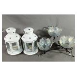 Tea Light Candle Holder Lot Includes Set Of White