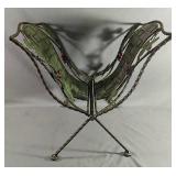 Antique Metal Magazine Rack