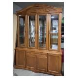 Stunning china cabinet  - all glass shelves   -