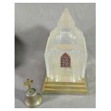 Glass Battery Operated Light Up Church ( Untested