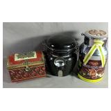Ceramic Kitchen Canister With Spoon And A Vintage