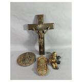 Religious Lot Includes Vintage Crucifix, A