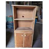 Wood Shelf with Lower Cabinet 4ft x 1ft x 22in