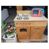 Cute Wooden Playstove with Miniature Accessories