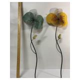 Metal floral decor