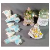 3 Favor Ind Chalkware Wall Hanging Lambs, Musical