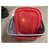 Two storage totes with lids