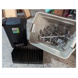 Variety of Metal Hanging Rods, Step Garbage Bin,