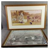 Two Antique Pictures One Is By Thomas James Lloyd
