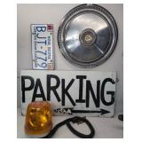 Parking Sign, Cordoba Hub Cap, Nova Scotia