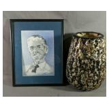12' Vase And A Picture Frame