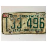 NB License Plate 78-79