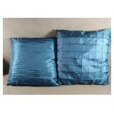 Two Blue Throw Pillows